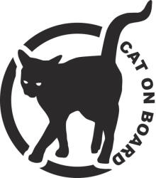  Cat on board matrica