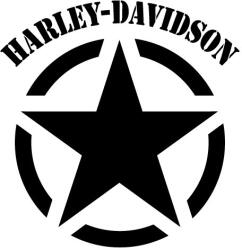  Harley Katonai csillag matrica