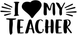  I love my teacher piktogram matrica