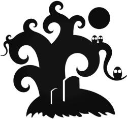  Halloween temető matrica