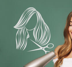  Női alak matrica fodrászatba