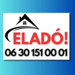  Eladó ingatlan tábla grafikával