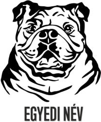  Angol bulldog matrica egyedi névvel