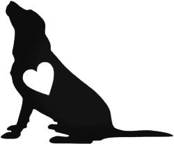  Kutya szívvel matrica