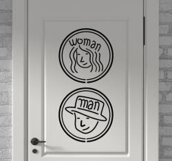  Díszes férfi női wc matrica