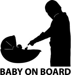  Mandalorian Baby on Board matrica