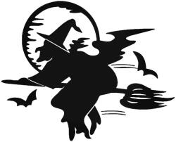  Halloween boszorka matrica