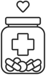  Gyógyszeres üveg piktogram matrica