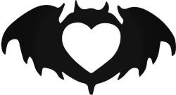  Denevér szivecskével matrica