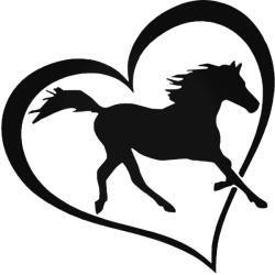  Ló a szívben matrica