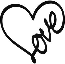  Love felirat a szívben - Autómatrica