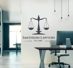  Egyedi neves ügyvédi iroda matrica