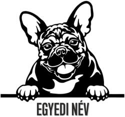  Egyedi neves Francia bulldog matrica