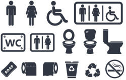  Piktogram matrica szett 30 cm