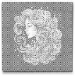  PontPöttyöző - Szűz Méret: 50x50cm, Keretezés: Műanyagtáblával, Szín: Kék