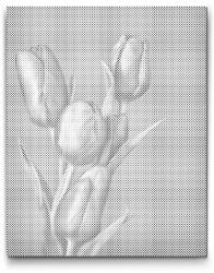  PontPöttyöző - Lila tulipánok Méret: 40x50cm, Keretezés: Keret nélkül (csak a vászon), Szín: Kék