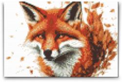  Gyémántszemes kirakó - Róka levelekkel Méret: 20x30cm, Keretezés: Keret nélkül (csak a vászon), Gyémántok: Négyzet alakú