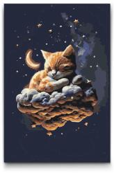 Festés számok szerint - Jó éjt cicus Méret: 40x60cm, Keretezés: Kartonlemezen