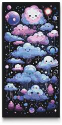  Festés számok szerint - Felhők éjjel Méret: 40x80cm, Keretezés: Műanyagtáblával
