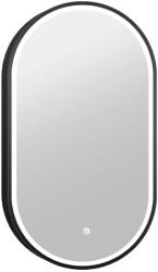  Tükör COPEN 500x900 mm, LED világítás, matt fekete alumínium keret (40, 6 mm) (C-06-105MB)