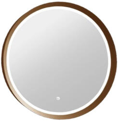  Tükör COPEN 600 mm átmérőjű, LED világítás, arany színű alumínium keret (56, 5 mm) (C-06-100G)