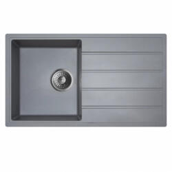  MILO METRO gránit mosogató 76x44 Diamond grey, szifonnal (MET-D-1KDO)