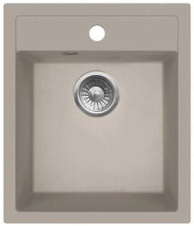  MILO ALPHA gránit mosogató 43, 5x51, 5 cm, Pure sand, szifonnal (ALP-P-1KBO)