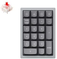 KEYCHRON Q0 Swappable RGB USB Gateron G Pro Red mechanikus numerikus billentyűzet szürke (Q0-D1) - bestbyte
