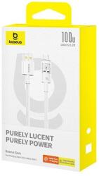 Baseus Gem USB A - USB C gyorstöltő kábel 1 m 100 W fehér