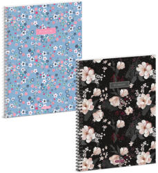 Ars Una Flowery A/4 60 lapos sima spirálfüzet (53914248)