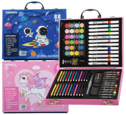 Extralink Művészeti festőkészlet, Kék űrhajós 88 darab