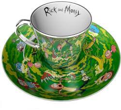 ABYSTYLE Комплект ABYSTYLE RICK AND MORTY Mirror mug & plate set Portal, Чаша, Подложка (ABYSTYLE-MMP007) - topmall
