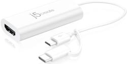 j5create Адаптер j5create - JUA165C, Android USB, USB-C-Micro USB-B/HDMI, бял (J5-JUA165C)