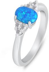 Brilio Silver Bájos ezüst gyűrű opállal és cirkónium kövekkel RI109WB 57 mm