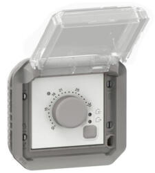 Legrand Plexo 55 elektronikus szobatermosztát, szürke - 069508L (069508L)