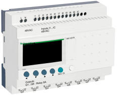 Schneider Electric Zelio Logic - SR2A201E programozható relé, kompakt, LCD kijelző, 12 DI, 8 DO relés, 48 VAC (SR2A201E)