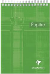 Clairefontaine Pupitre A5-ös spirálfüzet, 80 oldal, Diktálás, Zöld (8666C-02J)