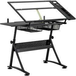 Fromm & Starck Rajzasztal - 120 x 60 x 90 cm - dönthető - üveglap (STAR_DESK_09)