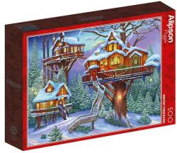 Alipson Puzzle 500 db-os puzzle - Winter Treehouse (50003) (50003)