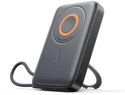 JOYROOM JR-PBM02 Powerbank 22.5W 10000mAh 3 az 1-ben Mágneses Induktív Kompatibilis MagSafe Beépített Kábellel - Fekete