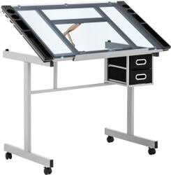 Fromm & Starck Rajzasztal - 104 x 60 cm - dönthető - üveglap (STAR_DESK_10)