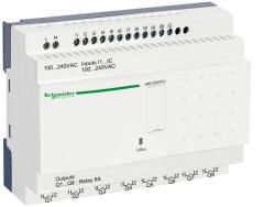 Schneider Electric Zelio Logic - SR2D201FU - programozható relé, kompakt, kijelző nélkül, 12 DI, 8 DO relés, 230 VAC (SR2D201FU)
