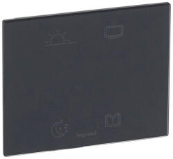 Legrand 67295 MyHome-Céliane 4 scenáriós érintős vezérlő, szállodai megoldások 1, feketeüveg (67295)
