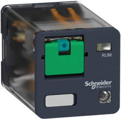 Schneider Electric Harmony Electromechanical Relays - RUMC32BD - RUM univerzális relé, hengeres, 3CO, 10A, 24VDC, tesztgomb, LED (RUMC32BD)