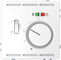 Schneider Electric Merten System Design - MEG5764-6035 - Padlótermosztát kapcsolóval, 250 V, 10A, lótuszfehér (MEG5764-6035)