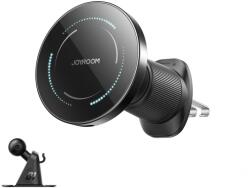 JOYROOM JR-ZS502 MagSafe Kompatibilis Autós Telefontartó Vezeték Nélküli Töltővel Szellőzőre és Műszerfalra Rögzíthető - Fekete