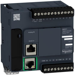 Schneider Electric Modicon M221 - TM221CE16R - gépvezérlő PLC, 16 I/O, relé kimenet, RS232/RS485, Ethernet Modbus TCP/IP 100. . . 230 VAC (TM221CE16R)