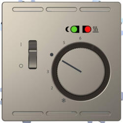 Schneider Electric Merten System Design - MEG5764-6050 - Padlótermosztát kapcsolóval, 250 V, 10A, nikkel (MEG5764-6050)