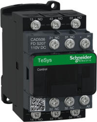 Schneider Electric TeSys Deca vezérlő relé 5NO 690VAC működési feszültség 110VDC vezérlőköri feszültség CAD506FDS207 (CAD506FDS207)