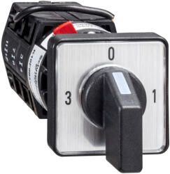 Schneider Electric Harmony K - K10F003MCH - komplett bütykös kapcsoló, 10A, Ø16 - 22mm furat, 90°, 3 fokozatú+0 árammérő választókapcsoló (K10F003MCH)